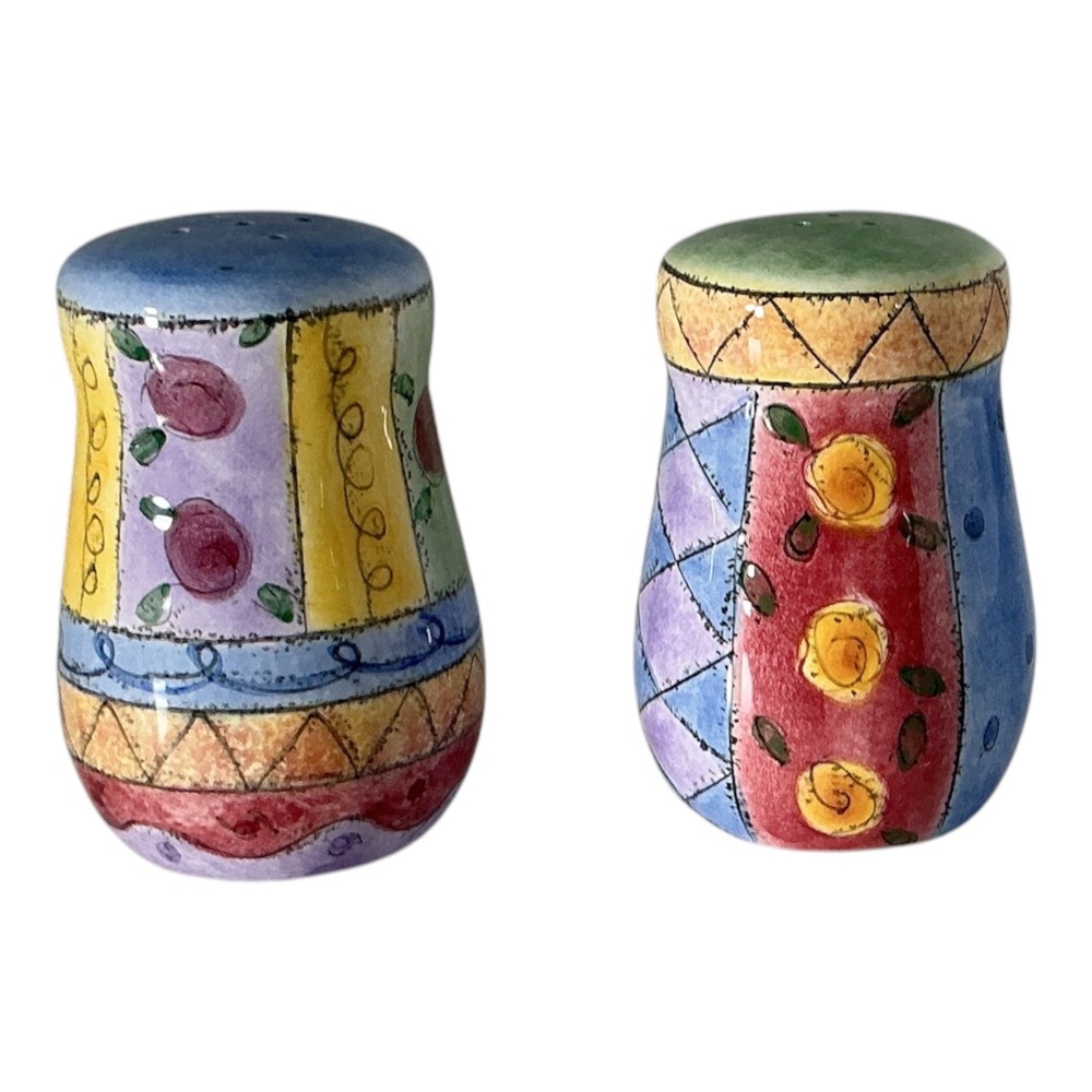 Sango Sweet Shoppe Salt Pepper Shakers Sue Zipkin Colorful Vintage 1999-2002